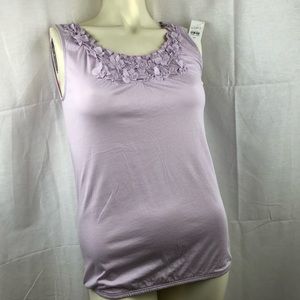 Loft cotton tank - lilac color